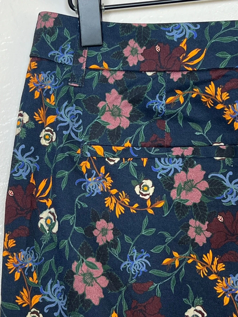 WILDFANG Women’s Size 4 Wildflower Navy Print Empower Slim Crop Pant